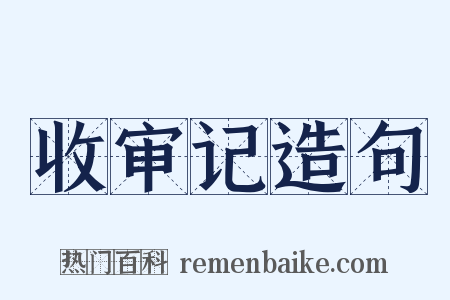 收审记造句是什么意思的图片